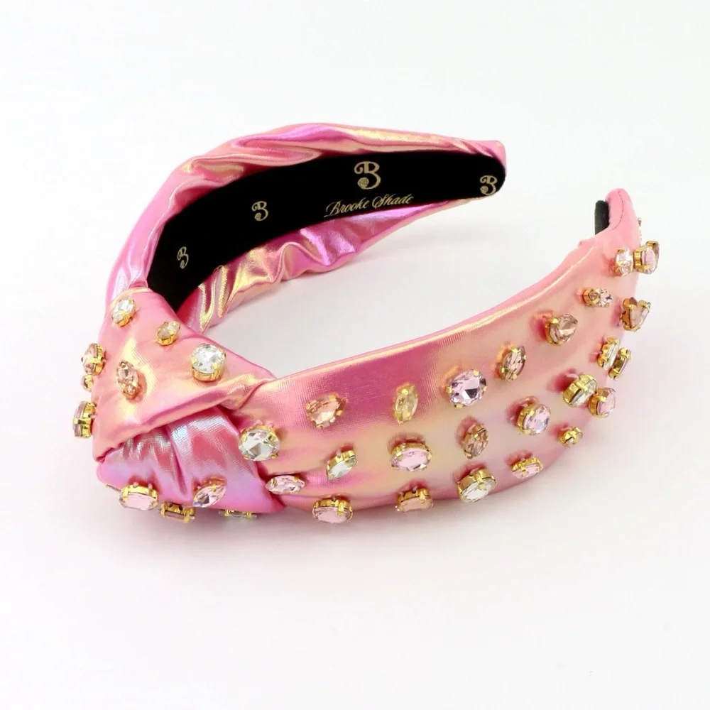 123. NEW The Brooke Shade “Sunkissed” Pink Iridescent Glam Headband 🌞 - Picture 1 of 3